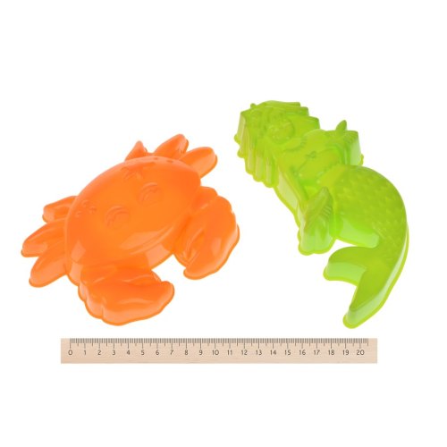 Same Toy Набір для гри з піском Вантажівка жовта кабіна/синій кузов (7 од.)