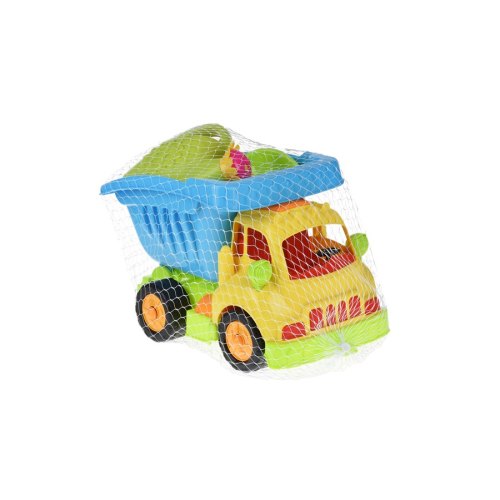 Same Toy Набір для гри з піском Вантажівка жовта кабіна/синій кузов (7 од.)