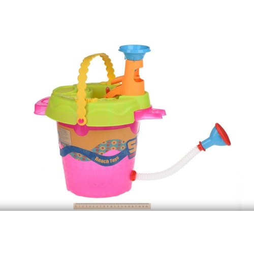 Same Toy Набір для гри з піском - Відерце рожеве (8 од.)