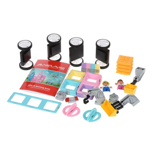 MagPlayer Конструктор магнітний набір бокс 68 ел. (MPT2-68)