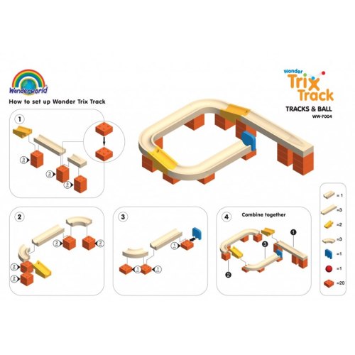 Wonderworld Конструктор Trix Track Поворот