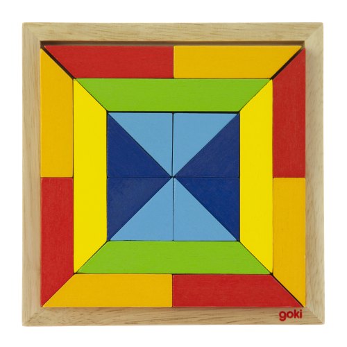 goki Пазл дерев'яний Світ форм-квадрат