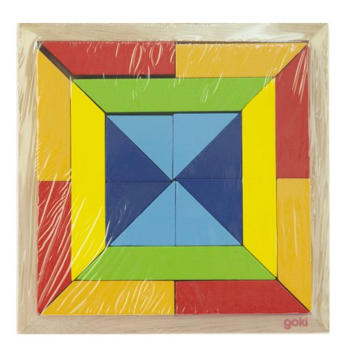 goki Пазл дерев'яний Світ форм-квадрат