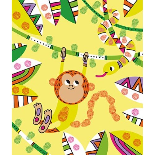 Janod Пальчикові фарби - Панда і її друзі