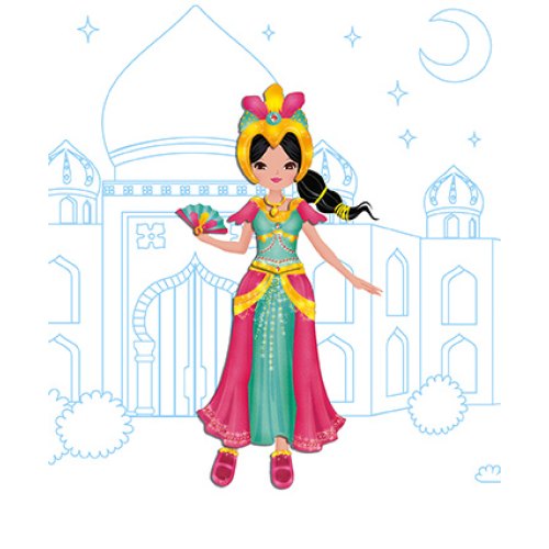 Janod Блокнот модні наряди - Навколо світу