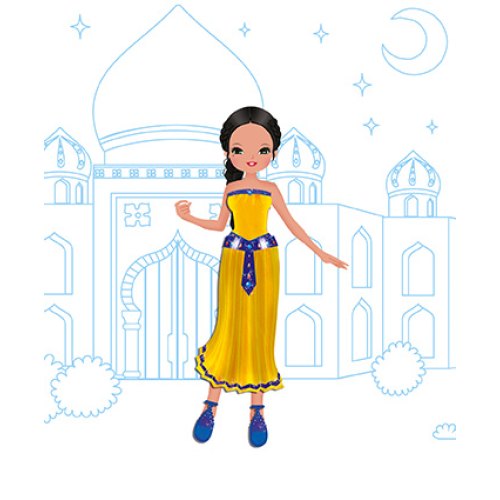 Janod Блокнот модні наряди - Навколо світу