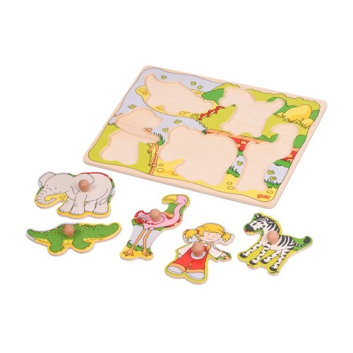 goki Пазл-вкладиш Зоопарк
