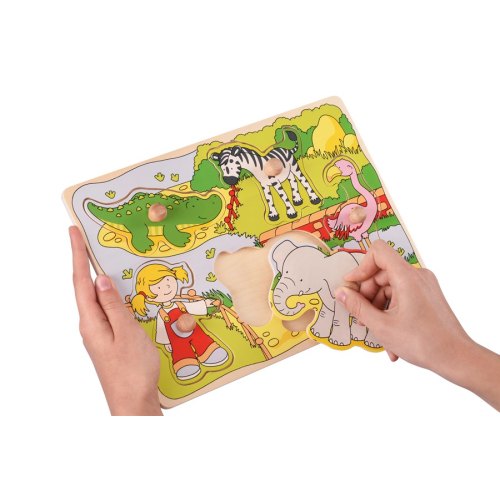 goki Пазл-вкладиш Зоопарк