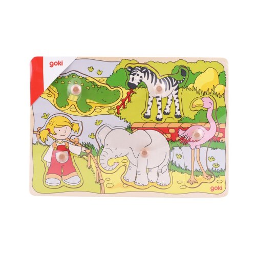 goki Пазл-вкладиш Зоопарк