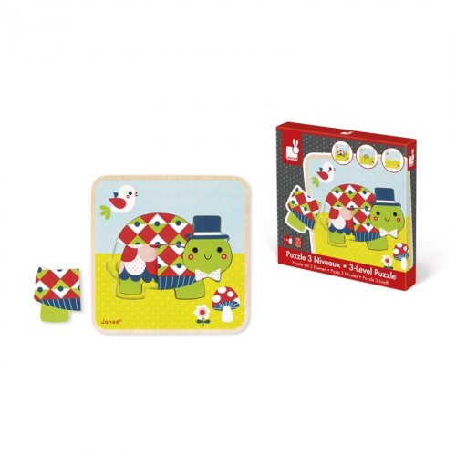 Janod Пазл багатошаровий Черепашка