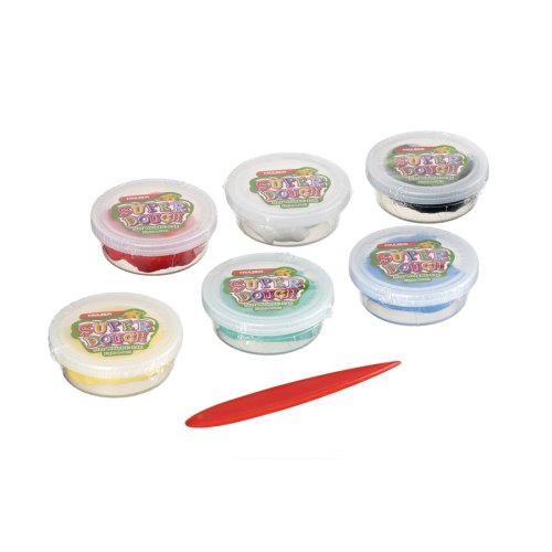 PAULINDA Маса для ліплення Super Dough 6*14гр пластиковий бокс
