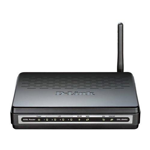 Модем D-Link DSL-2640U 1xRJ-12, ADSL, ADSL2/2+, Annex A, до 150Mbps, IEEE 802.11 n/g, 4x10/100TX, NAT, DHCP