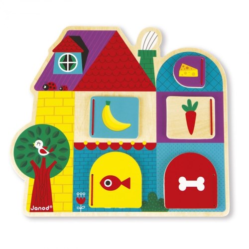 Janod Розвиваюча іграшка Хто за дверима?