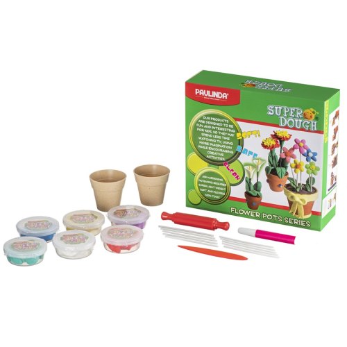 PAULINDA Маса для ліплення Super Dough Квіти в горщиках
