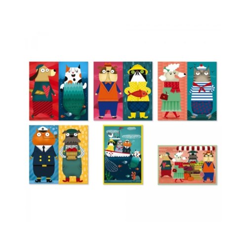 Janod Кубики - Кіт і пес (6 ел.)