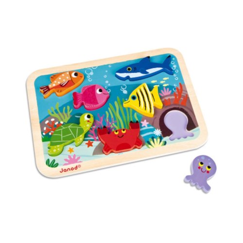 Janod Пазл-вкладиш Морські мешканці