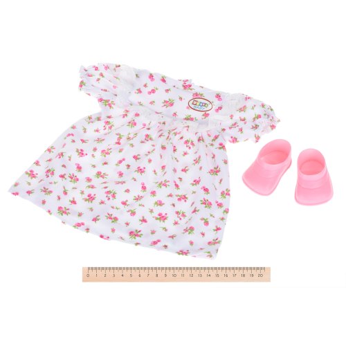 Same Toy Лялька біле плаття в рожевий квіточку (45 см)