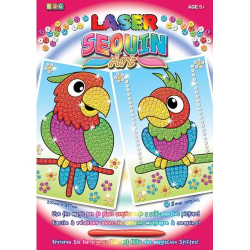 Sequin Art Набір для творчості LASER Parrots