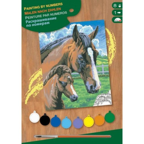 Sequin Art Набір для творчості PAINTING BY NUMBERS JUNIOR Horse and Foal