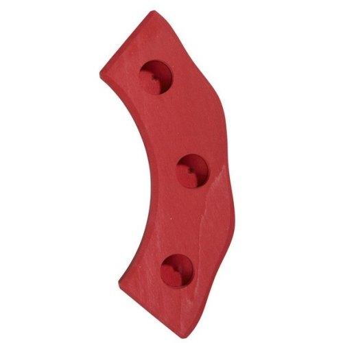 nic Підсвічник святковий дерев'яний напівкруглий червоний