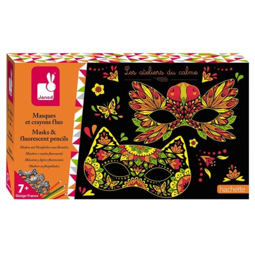 Janod Набір для творчості - Маски з олівцями