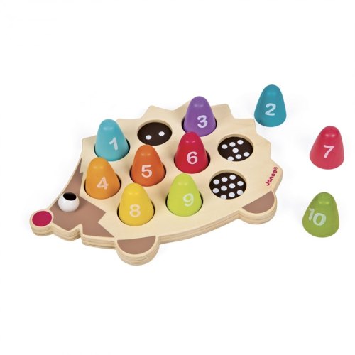Janod Сортер Їжачок. Вчимо цифри