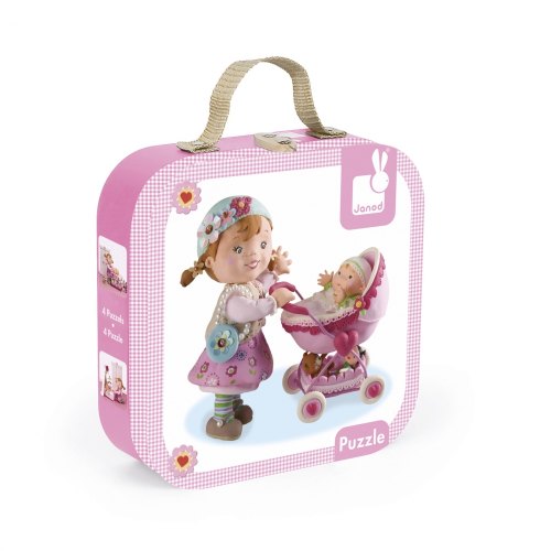 Janod Набір з 4 пазлів Лілу бавиться з ляльками