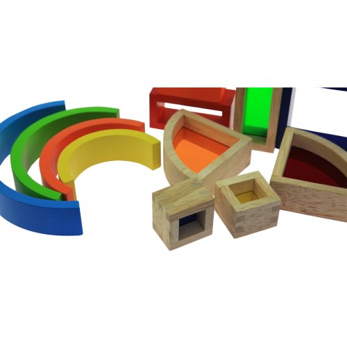 goki Конструктор дерев'яний Райдужні будівельні блоки з вікнами