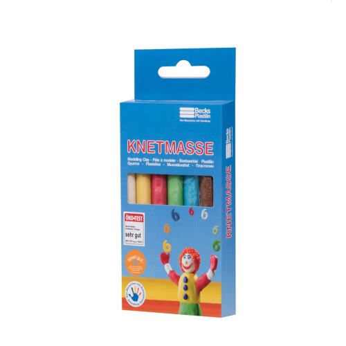 Becks Plastilin Набір пластиліну 135г. 6 кольорів у картонній упаковці