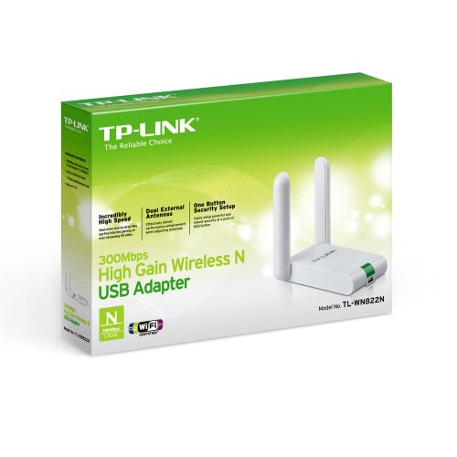 WiFi-адаптер TP-LINK TL-WN822N N300 USB2.0 ext. ant