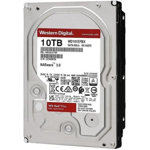 Жорсткий диск 3.5 WD Red Plus 10TB/7200/256/S3.0 (WD101EFBX)