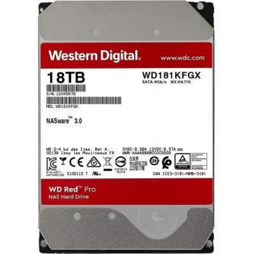 Жорсткий диск 3.5 Western Digital Red Pro 18TB (WD181KFGX)