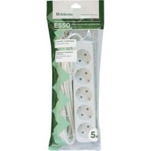 Мережевий фільтр Defender E550 5.0 m 5 розеток white (99231)