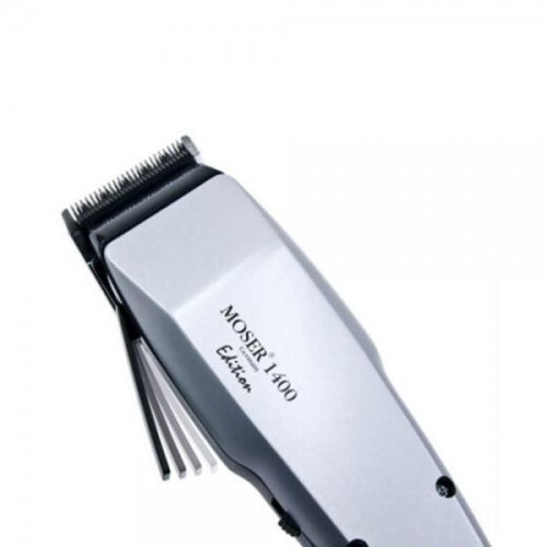 Машинка для стрижки Moser Edition Silver, від мережі, вібраційний мотор, насадок-2, сталь, білий