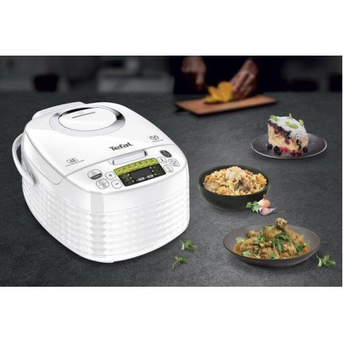 Мультиварка Tefal Spherical, 750Вт, чаша-5л, електронне керув., пластик, білий