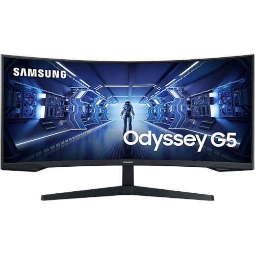 Монітор, Samsung Odyssey G5 LC34G55T Black (LC34G55TWWIXCI), 34, VA, 3440x1440, 165Гц