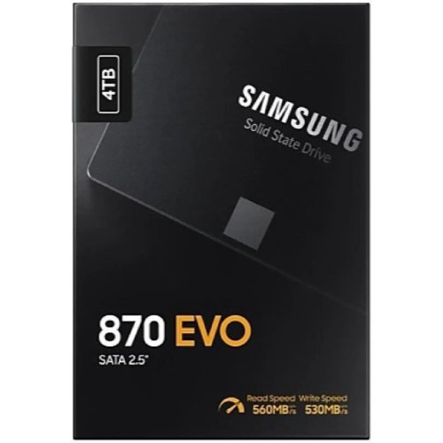Накопичувач SSD 2.5 Samsung 870 Evo 4TB SATAIII V-NAND 3bit MLC (MZ-77E4T0BW)