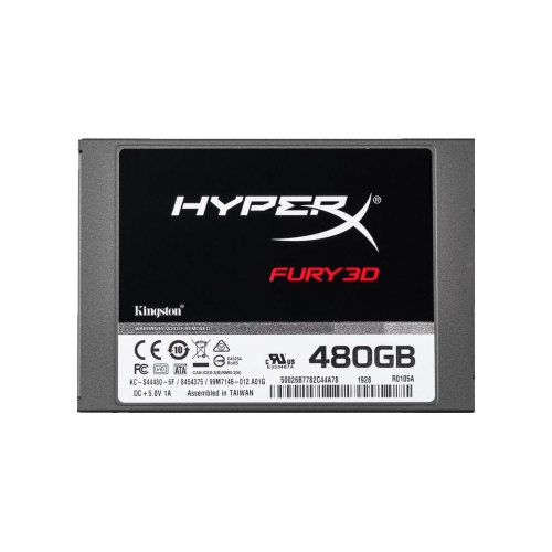Накопичувач, SSD 2.5, HyperX Fury 3D, 480GB, SATAIII, 3D TLC (KC-S44480-6F)