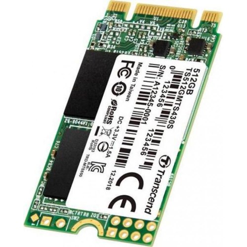 Накопичувач SSD mSATA Transcend MTS430S 512GB SATAIII 3D TLC (TS512GMTS430S)