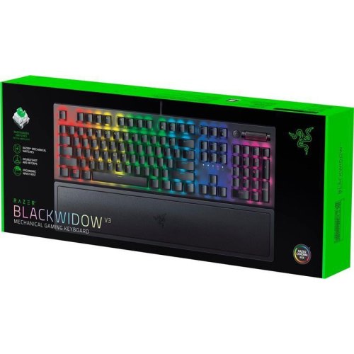 Клавіатура дротова, ігрова RAZER BlackWidow V3 Yellow Switch USB RU RGB, Black