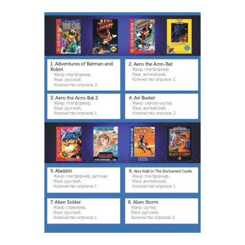 Ігрова консоль Retro Genesis 16 bit HD Ultra (225 ігор, 2 бездротових джойстика, HDMI кабель)