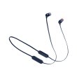 Навушники з мікрофоном (гарнітура), JBL T125BT, Blue (JBLT125BTBLU)