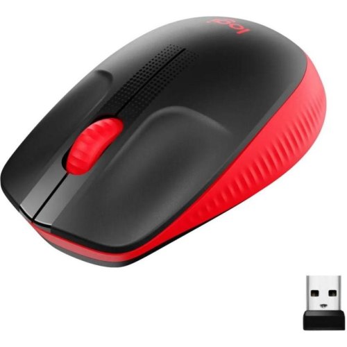 Миша бездротова, Logitech M190 Wireless Red, оптична, 1000dpi, 1xAA, радіо (910-005908)
