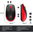 Миша бездротова, Logitech M190 Wireless Red, оптична, 1000dpi, 1xAA, радіо (910-005908)