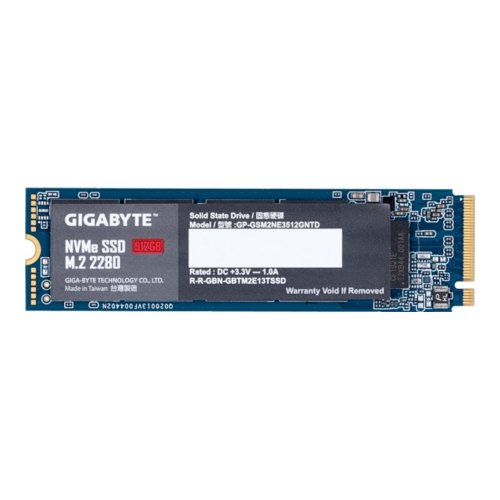 Накопичувач SSD NVMe M.2 2280 Gigabyte 512GB PCIe 3.0 3D TLC (GP-GSM2NE3512GNTD)