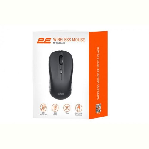 Мишка бездротова, 2E MF216 WL Black