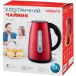 Електрочайник Ardesto 1.7л, Strix, метал, червоний