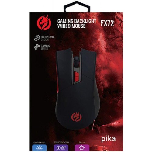 Мишка Piko FX72 Black + килимок (1283126489495)