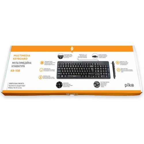 Клавіатура Piko KB-108 Black (1283126467103)