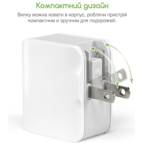 МЗП Intaleo TCA242 White (1283126477492), 2USB, 2.4A